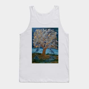 Botanical abstract landscape painting Tank Top